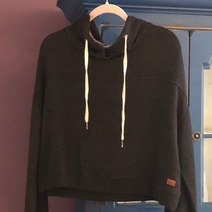 Peace Love World Heathered Knit Cropped Sweatshirt